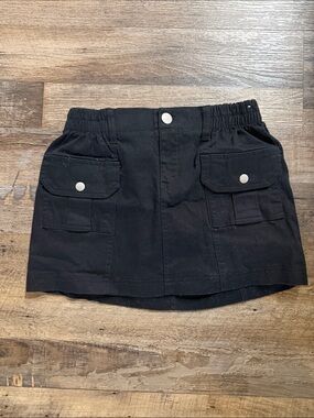 Classic Black Cargo Pocket Mini Skirt - Women's